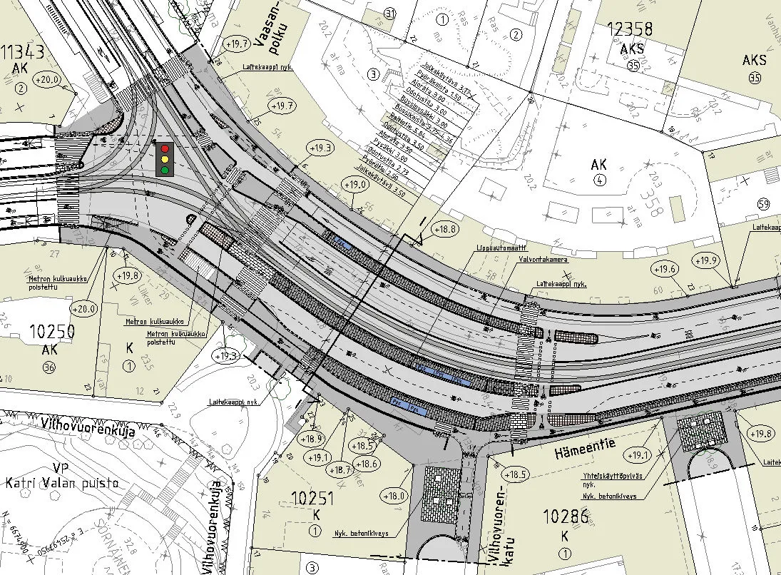 Katusuunnitelmaluonnos Kurvista. Kuva: Helsingin kaupunki