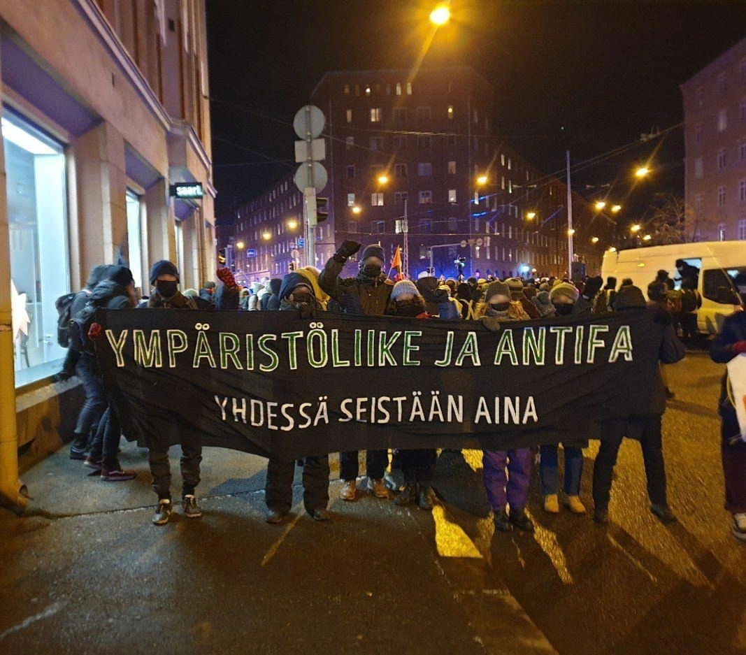 Ympäristöblokin puhe Helsinki ilman natseja -mielenosoituksessa 6.12.2021